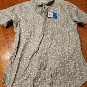 Columbia Men's Green Graphic Button Down Shirt